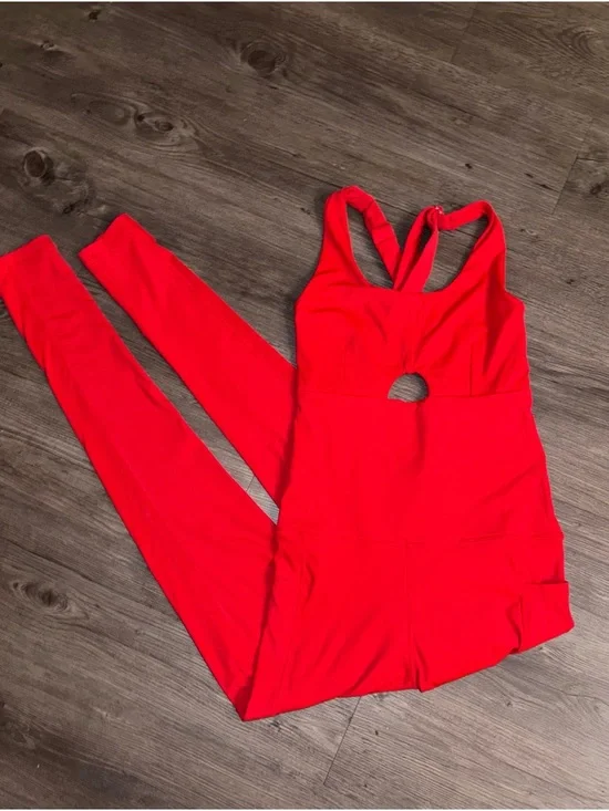 Red Sport Jumpsuit - Picture 5 of 5